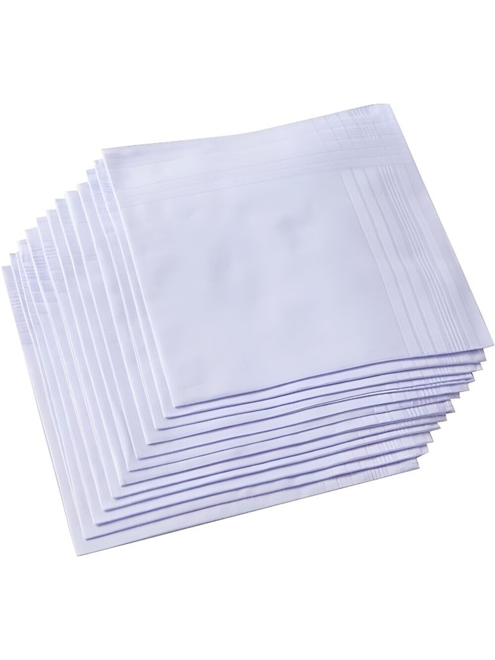 Men's Pure White 100% Cotton Handkerchief